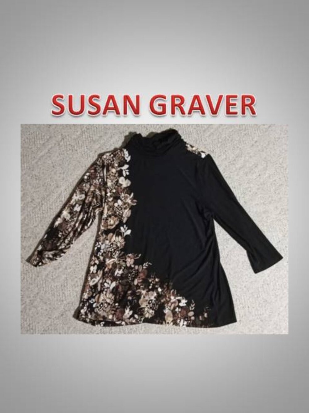 Susan Graver women's top blouse shirt size Large